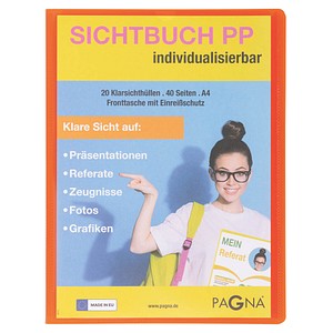 4009212065445 - School Sichtbuch DIN A4 20 Hüllen orange 4009212065445 Pagna