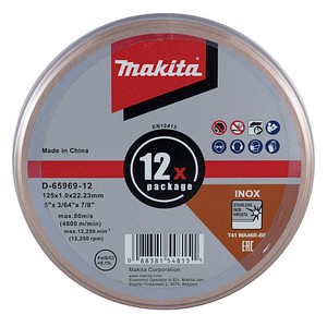 0088381548151 -  12 makita Trennscheiben INOX D-65969-12 0088381548151 makita 12 Stück