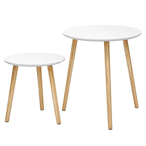 6955880326839 - Beistelltische-Set Holz weiß 6955880326839 2 Stück 6955880326839 - Beistelltische-Set Holz weiß 6955880326839 2 Stück
