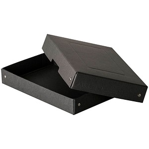 4014481245108 - Archivbox PURE Box Black A5 für bis zu 500 Blatt mit Beschriftungsfeld L 250 x B 180 x Füllhöhe 40 mm Blauer Engel FSC®-Pappe schwarz