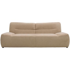 DOMO Collection 3-Sitzer Sofa Cesena beige schwarz Stoff 224,0 x 109,0 x 81,0 cm, 1 St.