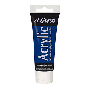 4000798283131 - El Greco Acrylic Tube kobaltblau dunkel 75 ml Künstlerfarben - Kreul