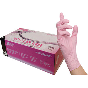 4059904035607 - unisex Einmalhandschuhe PINK WAVE rosa Größe M 4059904035607 NITRAS 100 Stück