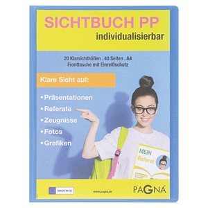 4009212065483 - School Sichtbuch DIN A4 20 Hüllen hellblau 4009212065483 Pagna