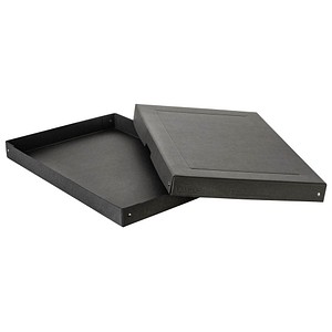 4014481245023 - Archivbox PURE Box Black A3 für bis zu 500 Blatt mit Beschriftungsfeld L 440 x B 320 x Füllhöhe 40 mm Blauer Engel FSC®-Pappe schwarz