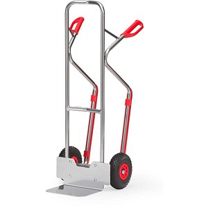 4017976295008 - Alukarre Höhe 1300mm Schaufel 250x320mm mit Kunststoff-Gleitkufen und Polyurethanbereifung - Fetra