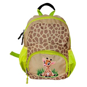 9004546569190 - Kindergartenrucksack Mini Giraffe Kunstfaser braun gelb