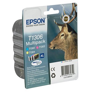 8715946624860 - Druckerpatrone T1306 (C13T13064010) Multipack cyan magenta gelb 8715946624860 C13T13064012 3 Stück 8715946624860 - Druckerpatrone T1306 (C13T13064010) Multipack cyan magenta gelb 8715946624860 C13T13064012 3 Stück