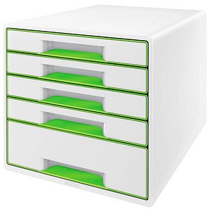 4002432123582 - - Schubladenbox wow cube 5 Schubladen din A4 Polystyrol Gehäusefarbe weiß Farbe der Schublade grün weiß 4002432123582 - - Schubladenbox wow cube 5 Schubladen din A4 Polystyrol Gehäusefarbe weiß Farbe der Schublade grün weiß