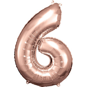 0192937142134 - Luftballons Zahl 6 rosé 0192937142134 amscan 0192937142134 - Luftballons Zahl 6 rosé 0192937142134 amscan