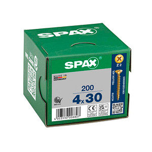 4003530006807 - Spax - Senkmultikopf Kreuzschlitz Z2 Vollgewinde Yellox 200St 4x30