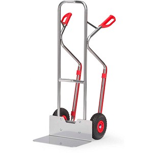 4017976295015 - Alukarre Höhe 1300mm Schaufel 300x480mm mit Kunststoff-Gleitkufen und Polyurethanbereifung - Fetra