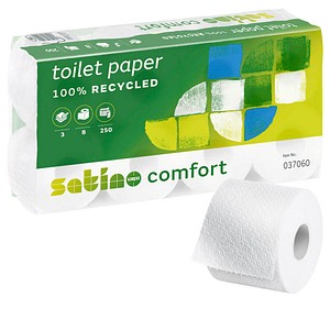 Satino by wepa Toilettenpapier comfort 3-lagig 8 Rollen Satino by wepa Toilettenpapier comfort 3-lagig 8 Rollen