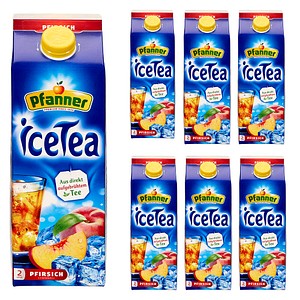 Pfanner Eistee Pfirsich 2l 6St 9006900911522 Pfanner 6 Stück