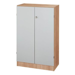 4032062023822 - HAMMERBACHER Aktenschrank Schrank Prokura V6550 N S SG nussbaum silber 2 Fachböden 800 x 420 x 1270 cm