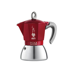 8006363029247 - Moka Induktion - Espressokocher mit Bi-Layer-Kessel - rot - für 2 Tassen