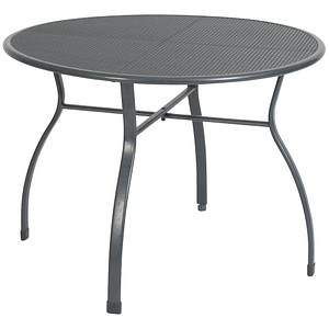 4009977885555 - Greemotion Gartentisch Tisch Toulouse Ø100 x 74 cm Grau Metall 4009977885555 - Greemotion Gartentisch Tisch Toulouse Ø100 x 74 cm Grau Metall