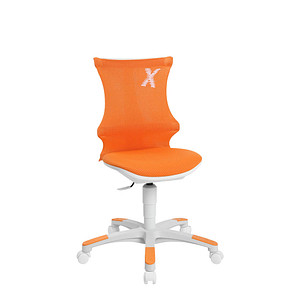 Topstar Kinderdrehstuhl Sitness X Chair 10, FX130CR44 Stoff orange, Gestell weiß