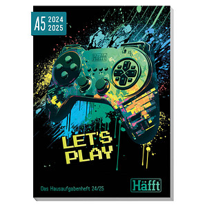 Häfft® Verlag Hausaufgabenheft Let´s play liniert DIN A5 ohne Rand, 112 Blatt