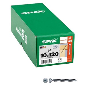 4003530257469 - Holzbauschraube 100 x 120 mm 50 Stück Vollgewinde Senkkopf t-star plus CUT-Spitze wirox - 1201011001205 - Spax 4003530257469 - Holzbauschraube 100 x 120 mm 50 Stück Vollgewinde Senkkopf t-star plus CUT-Spitze wirox - 1201011001205 - Spax