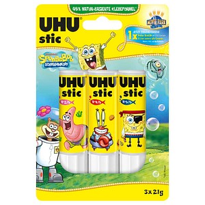 UHU stic SpongeBob Schwammkopf Klebestifte 21,0 g, 3 St.