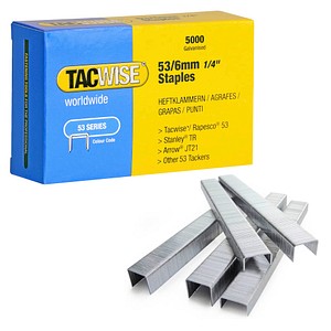5018505555401 - Tacwise - klammern typ 53 6 mm verzinkt (karton mit 5000) 5018505555401 - Tacwise - klammern typ 53 6 mm verzinkt (karton mit 5000)