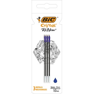 3086123681446 - Cristal ReNew Kugelschreiberminen M blau 3086123681446 BIC 3 Stück