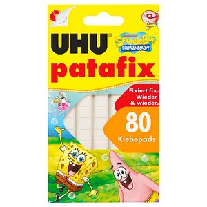 UHU patafix SpongeBob Schwammkopf doppelseitige Klebepads, 1,0 x 1,0 cm, 80 St.