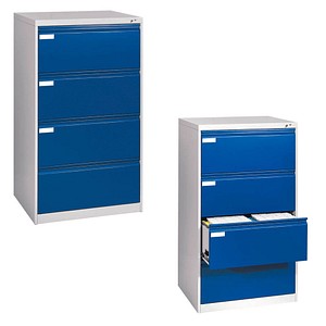 CP Hängeregistraturschrank blau/grau 4 Schubladen CP Hängeregistraturschrank blau/grau 4 Schubladen