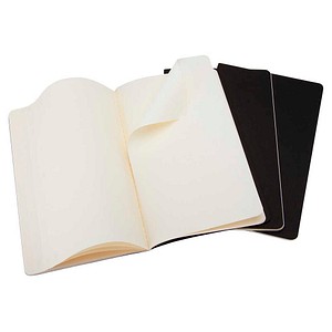 9788883704918 - MOLESKINE Notizbücher Cahier ca DIN A6 blanko schwarz Softcover 64 Seiten 3 St