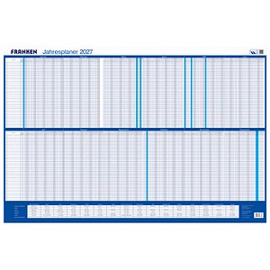FRANKEN 2027 Jahresplaner, Monats- und Tageseinteilung 91,0 x 61,0 cm