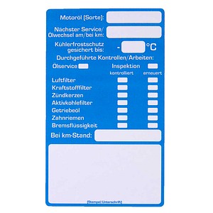 4052301105126 - Aufkleber Inspektion blau weiß 250 St