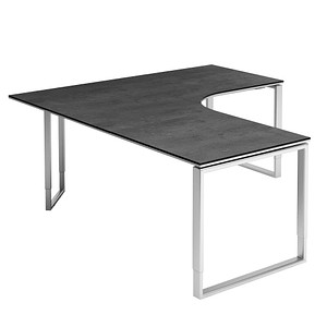 4004479833745 - röhr Imperia höhenverstellbarer Schreibtisch quarzit L-Form Kufen-Gestell silber 1800 x 800 2000 cm 4004479833745 - röhr Imperia höhenverstellbarer Schreibtisch quarzit L-Form Kufen-Gestell silber 1800 x 800 2000 cm