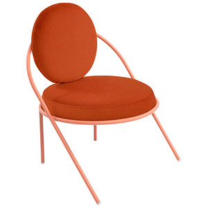 meet powered by PAPERFLOW Sessel SATURNE rost rosa Kunstleder 70,0 x 73,0 x 88,0 cm, 1 St.