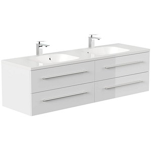 4251982676646 - POSSEIK Waschbecken mit Unterschrank GEANT 160 weiß glanz 1600 x 496 x 440 cm