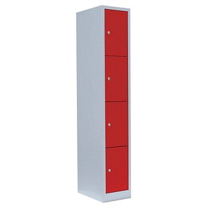 4061815517844 - Schließfachschrank 520414 Metall 1 Abteil mit 4 Fächern abschließbar 315x180cm (BxH) rot 4061815517844 LÜLLMANN 4061815517844 - Schließfachschrank 520414 Metall 1 Abteil mit 4 Fächern abschließbar 315x180cm (BxH) rot 4061815517844 LÜLLMANN
