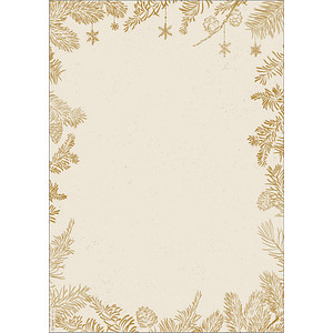 4004360786648 - Motiv-Weihnachtsbriefpapier Golden Christmas DP422 A4 90g  4004360786648 100 Blatt