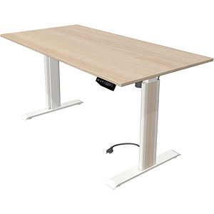 4044917449114 - Move 1 advance elektrisch höhenverstellbarer Schreibtisch ahorn rechteckig T-Fuß-Gestell weiß 1600 x 800 cm 4044917449114 Ker