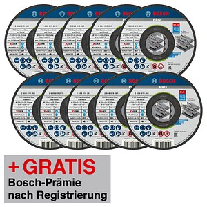3165140947565 - Professional 2608619266 10er-SET gerade tron-onnerscheiben für edelstahl x-lock 115 mm bohrerdurchmesser 2223 mm - Bosch 3165140947565 - Professional 2608619266 10er-SET gerade tron-onnerscheiben für edelstahl x-lock 115 mm bohrerdurchmesser 2223 mm - Bosch