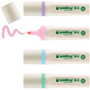 edding Highlighter 24 EcoLine pastell Textmarker farbsortiert, 4 St.