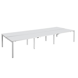 3660141254976 - Doppelschreibtisch easyDesk B6P80X1401313 75cm (H) 420cmx166cm (BxT) rechteckig weiß Weiß 3660141254976 PAPERFLOW 3660141254976 - Doppelschreibtisch easyDesk B6P80X1401313 75cm (H) 420cmx166cm (BxT) rechteckig weiß Weiß 3660141254976 PAPERFLOW