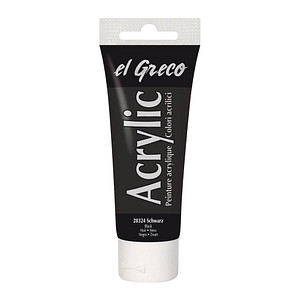 4000798283247 - El Greco Acrylic Tube schwarz75 ml Künstlerfarben - Kreul