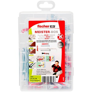 4048962350746 - fischer Meister-Box - DuoLine 2K 548860 Dübel- und Schrauben-Sortiment Ø 4 45 5 6 8 10 mm 10 30 40 55 60 mm 91 Stück