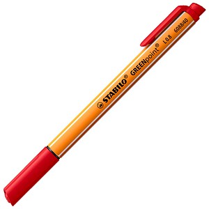 4006381399036 - Faserschreiber GREENpoint rot 08mm mit Kappe 4006381399036 Stabilo