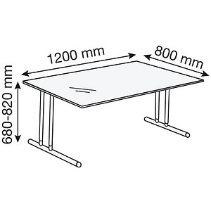 4044917434097 - Schreibtisch 11764882 manuell höhenverstellbar 68 - 82cm (H) 120cmx80cm (BxT) rechteckig Milchglas chrom 4044917434097 Ker 4044917434097 - Schreibtisch 11764882 manuell höhenverstellbar 68 - 82cm (H) 120cmx80cm (BxT) rechteckig Milchglas chrom 4044917434097 Ker