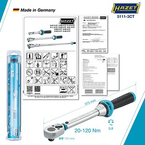 4000896235384 - HAZET 5111-3CT Drehmomentschlüssel mit Umschaltknarre 3 8 (10 mm) 20 - 120 Nm 4000896235384 - HAZET 5111-3CT Drehmomentschlüssel mit Umschaltknarre 3 8 (10 mm) 20 - 120 Nm