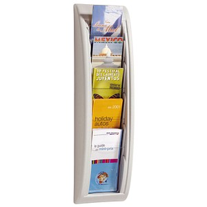 3660141203714 - Prospektwandhalter Paperflow Quickfit 5 Fächer im Format DIN 1 3 A4 B 168 x T 95 x H 650 mm Polystyrol grau