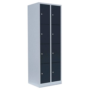 4061815517967 - Schließfachschrank anthrazit lichtgrau 520428 8 Schließfächer 600 x 500 x 1800 cm 4061815517967 LÜLLMANN 4061815517967 - Schließfachschrank anthrazit lichtgrau 520428 8 Schließfächer 600 x 500 x 1800 cm 4061815517967 LÜLLMANN