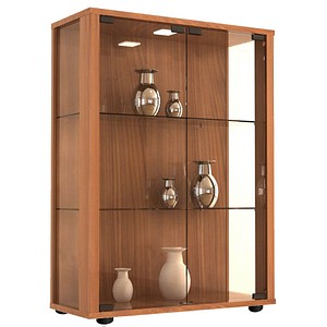 4051814348204 - Ebuy24 - Sintalo Vitrinenschrank mit 2 Glastüren und LED-Licht Buche dekor - Braun 4051814348204 - Ebuy24 - Sintalo Vitrinenschrank mit 2 Glastüren und LED-Licht Buche dekor - Braun
