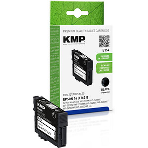 KMP E154  schwarz Druckerpatrone kompatibel zu EPSON 16 / T1621